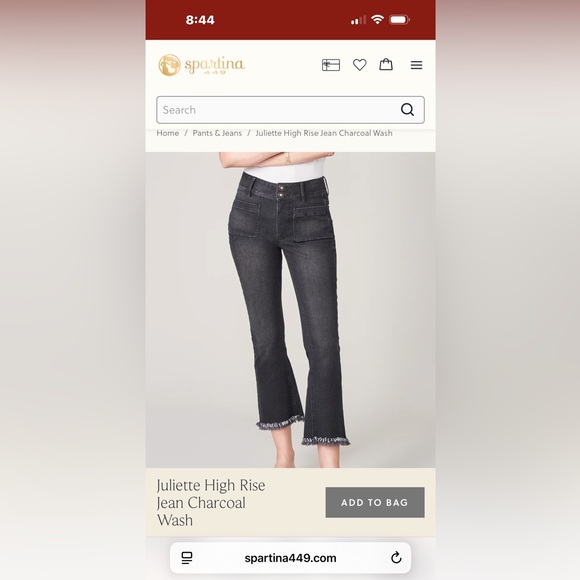 Spartina 449 Charcoal Straight Leg Jeans - Picture 6 of 6